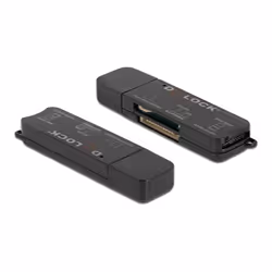 DeLOCK 91757 lecteur de carte mémoire USB 3.2 Gen 1 (3.1 Gen 1) Type-A Noir