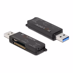 DeLOCK 91757 lecteur de carte mémoire USB 3.2 Gen 1 (3.1 Gen 1) Type-A Noir