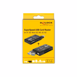 DeLOCK 91758 lecteur de carte mémoire USB 3.2 Gen 1 (3.1 Gen 1) Noir - Vue supplémentaire 4