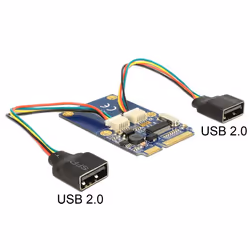 DeLOCK 95242, Mini PCI Express, USB 2.0, 0,48 Gbit/s, Windows 7 Enterprise, Windows 7 Enterprise x64, Windows 7 Home Basic, W ...