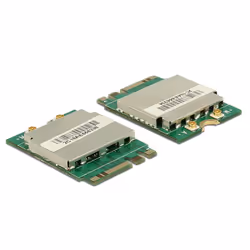 DeLOCK 95254, Sans fil, M.2, WLAN / Bluetooth, Wi-Fi 5 (802.11ac), 433,3 Mbit/s, Vert, Argent