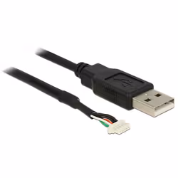 DeLOCK USB 2.0 A M / 5 pin V5 1.5m câble d'appareil photo 1,5 m Noir