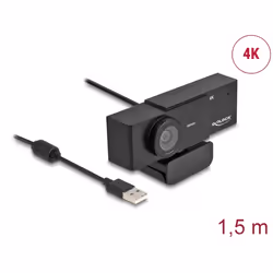 DeLOCK 96400 webcam 8 MP 3840 x 2160 pixels USB 2.0 Noir