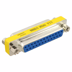 InLine 31124, DB-25 female, D-Sub, 25-pin, Jaune