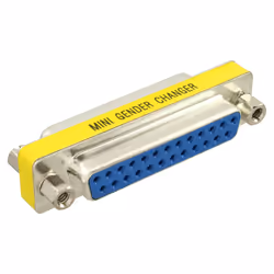 InLine 31124 changeur de genre de câble DB-25 female D-Sub, 25-pin Jaune