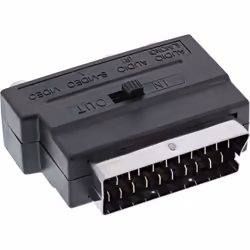 InLine 89953 câble vidéo et adaptateur SCART (21-pin) 3 x RCA + S-Video Noir