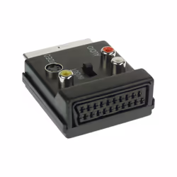 InLine 89959, SCART (21-pin), 3 x RCA + S-Video, Mâle, Femelle, Noir