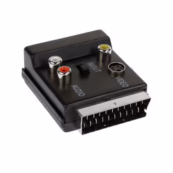 InLine 89959 câble vidéo et adaptateur SCART (21-pin) 3 x RCA + S-Video Noir