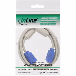 InLine 17717 câble VGA 10 m VGA (D-Sub) Beige