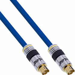 InLine 89954P, 10 m, S-Video (4-pin), S-Video (4-pin), Or, Bleu, Mâle/Mâle