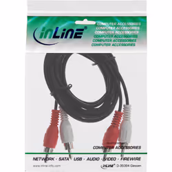 InLine 89931 câble audio 10 m 2 x RCA Noir