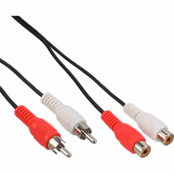 InLine 89934, Mâle, 2 x RCA, Femelle, 10 m, Noir