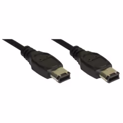 InLine FireWire M-M 5m, FireWire 400 (IEEE 1394/IEEE 1394a), 6-p, 6-p, Noir, Mâle/Mâle, 400 Mbit/s