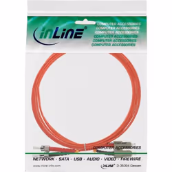 InLine 82501 câble de fibre optique 1 m 2x SC 2x ST OM2 Orange