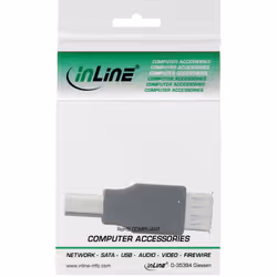 InLine 33442 changeur de genre de câble USB 2.0 A female USB 2.0-B M Beige