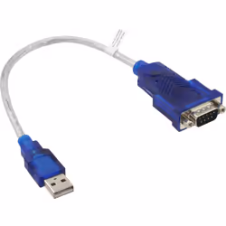 InLine 33304, Bleu, Transparent, USB Type-A, DB-9, Mâle, Mâle