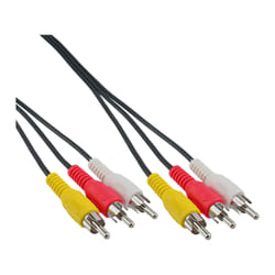 InLine 89996 câble video composite 2 m 3 x RCA Noir