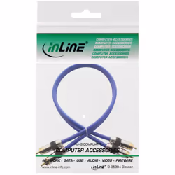 InLine 89750P câble audio 0,5 m 2 x RCA Bleu