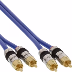 InLine 4043718018178, 2 x RCA, Mâle, 2 x RCA, Mâle, 2 m, Bleu