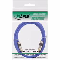InLine 89801P câble video composite 1 m RCA Bleu