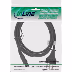 InLine 4043718021994 câble électrique Noir 2 m SEV 1011 Coupleur C5