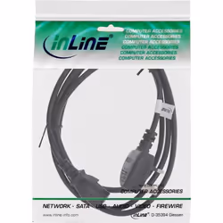 InLine 4043718022748 câble électrique Noir 1,8 m BS 1363 Coupleur C13