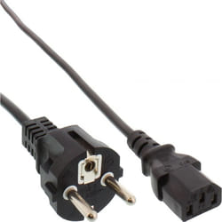 InLine 4043718023011 câble électrique Noir 1,8 m Coupleur C13 CEE7/7