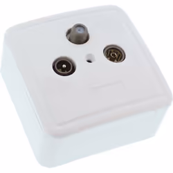 InLine 69983, SAT + TV + Radio, 1 module(s), Blanc