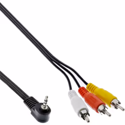 InLine 89600, 1,5 m, 3,5mm, 3 x RCA, Or, Noir, Mâle/Mâle