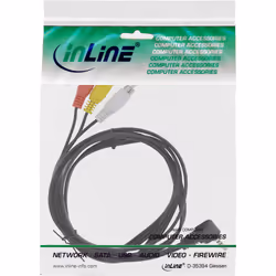 InLine 89600 câble vidéo et adaptateur 1,5 m 3,5mm 3 x RCA Noir