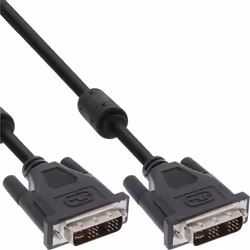 InLine 17791, 1,8 m, DVI-I, DVI-I, Noir, 28/30, Mâle/Mâle