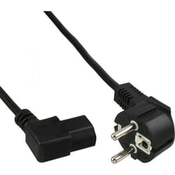 InLine 4043718030316 câble électrique Noir 1,8 m CEE7/7 Coupleur C13