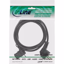 InLine 4043718030316 câble électrique Noir 1,8 m CEE7/7 Coupleur C13