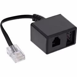 InLine 69943, 0,15 m, RJ-45, TAE (N) + RJ-11, Noir, Noir