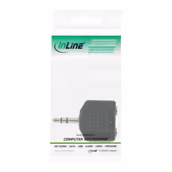 InLine 99301 changeur de genre de câble 3.5mm jack female 2x 3.5mm Noir
