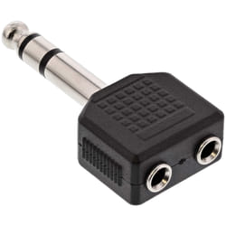 InLine 99304 changeur de genre de câble 3.5mm jack female 2x3.5mm Noir
