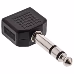 InLine 99304 changeur de genre de câble 3.5mm jack female 2x3.5mm Noir