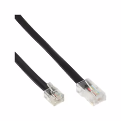 InLine 18868, 15 m, RJ45, RJ11, Noir, Mâle, Mâle