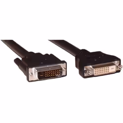 InLine DVI-D M-F 3m, 3 m, DVI-D, DVI-D, Noir, 1 pièce(s), Mâle/Femelle