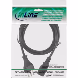 InLine 4043718038084 câble électrique Noir 1,8 m Prise d'alimentation type L Coupleur C13