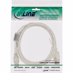 InLine 4043718038640 câble USB 0,5 m USB 2.0 USB A Transparent