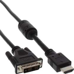 InLine 4043718042722 câble vidéo et adaptateur 1,8 m HDMI Type A (Standard) DVI Noir