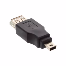 InLine 33500A changeur de genre de câble USB 2.0 A male mini-5p USB 2.0 F Noir