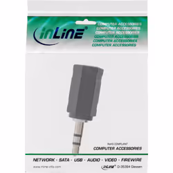 InLine 99309 changeur de genre de câble 2.5mm jack female 3,5mm Noir