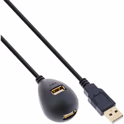 InLine 34652, 2 m, USB A, 2 x USB A, Mâle/Femelle, 480 Mbit/s, Noir