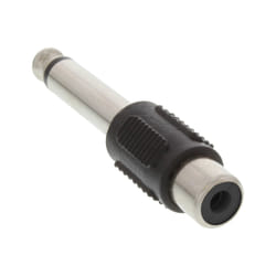 InLine 99322 changeur de genre de câble 6.3mm jack male RCA F Noir, Argent