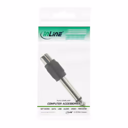 InLine 99322 changeur de genre de câble 6.3mm jack male RCA F Noir, Argent