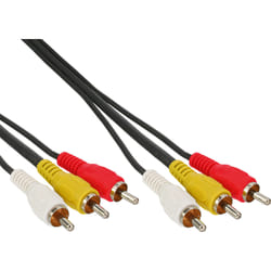 InLine 89601 câble video composite 1,5 m 3 x RCA Noir