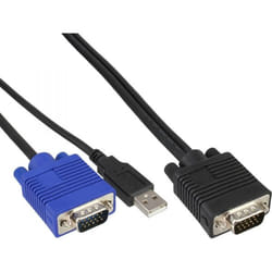 InLine 4043718072187 câble kvm Noir, Bleu 1,8 m