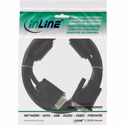 InLine 17782A câble vidéo et adaptateur 3 m DVI-A VGA (D-Sub) Noir